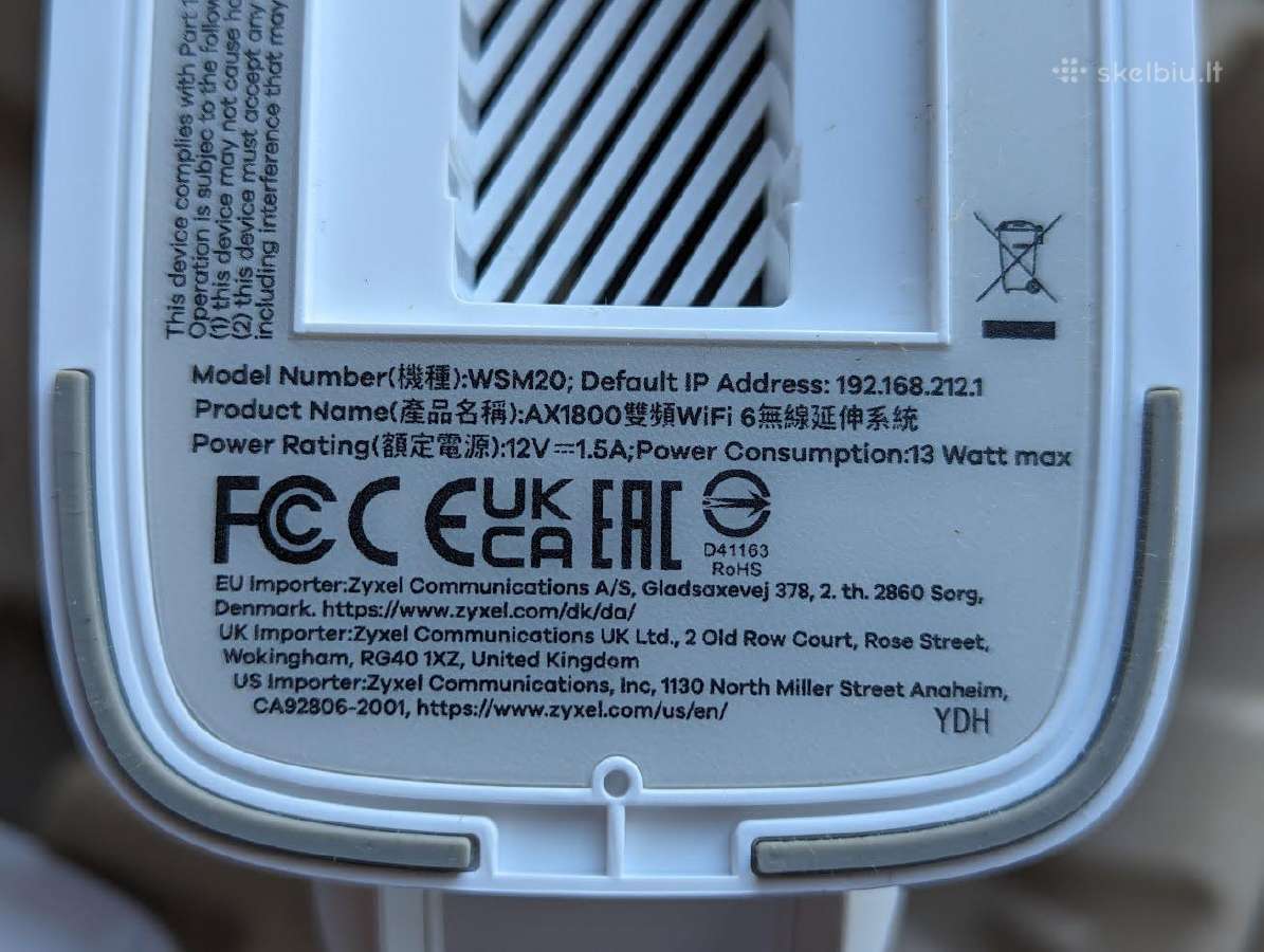 Maršrutizatorius Zyxel Multy M1 WiFi-6 Ax1800 - nuotraukos Nr. 3