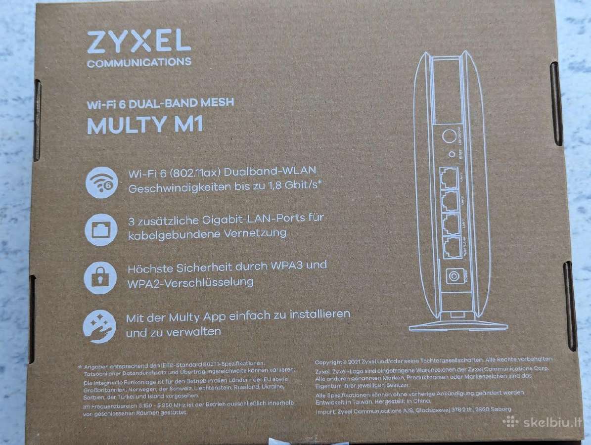 Maršrutizatorius Zyxel Multy M1 WiFi-6 Ax1800 - nuotraukos Nr. 8