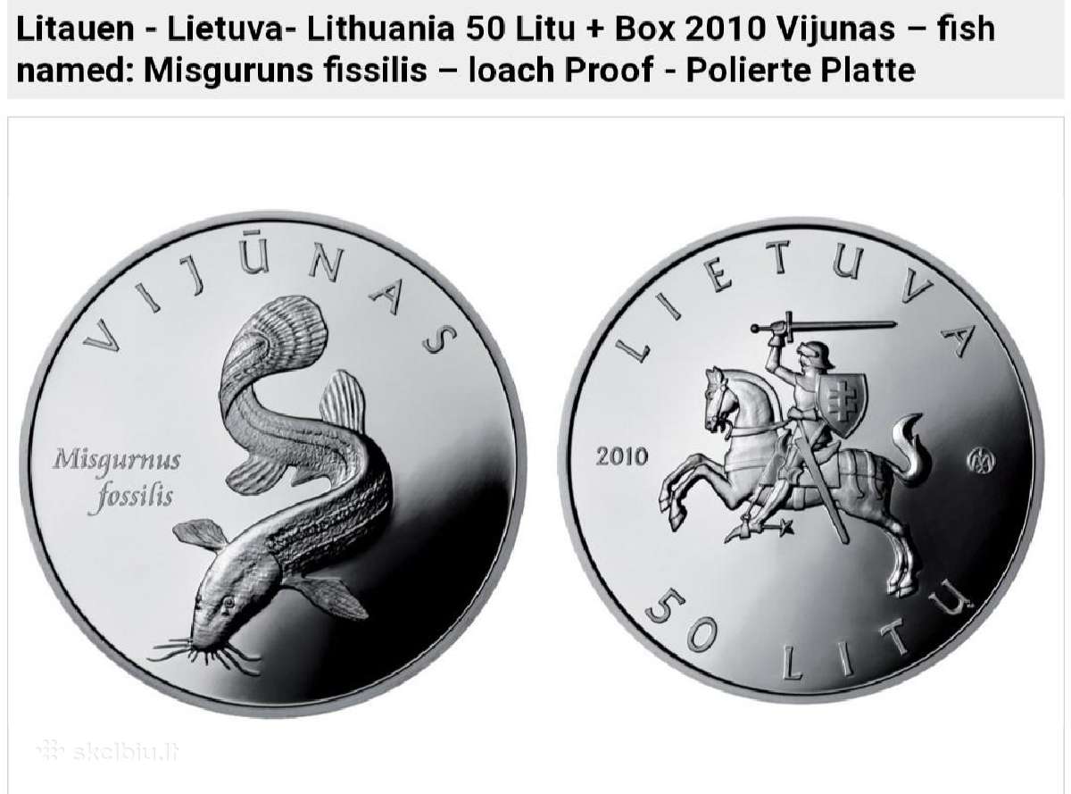 Vijunas, sidabrinė 50 litų moneta