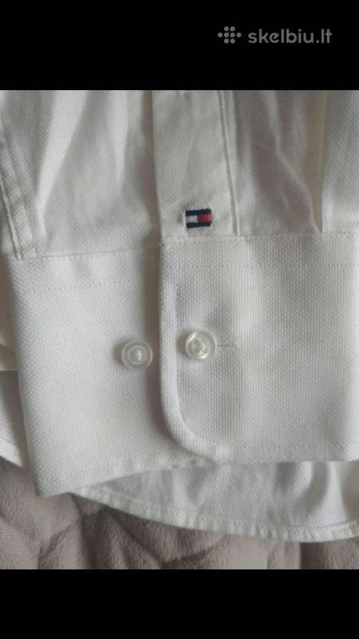 Tommy Hilfiger balti klasikiniai marskiniai - nuotraukos Nr. 2