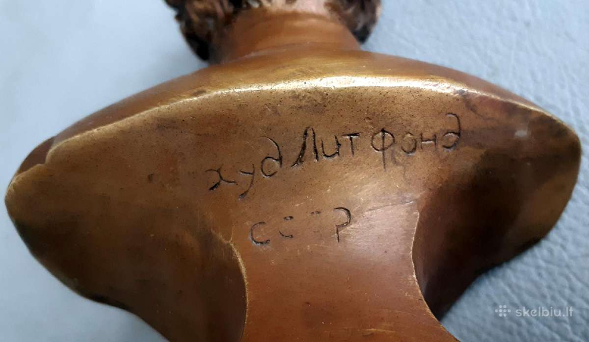 J. Stalino bronzinis biustas statula skulptūra - nuotraukos Nr. 16