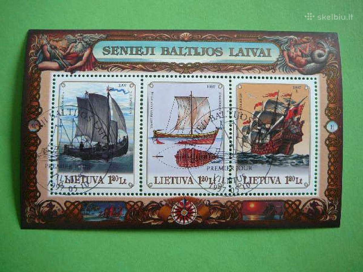 Lietuva 1997 Burlaiviai Laivai antsp. lit640a