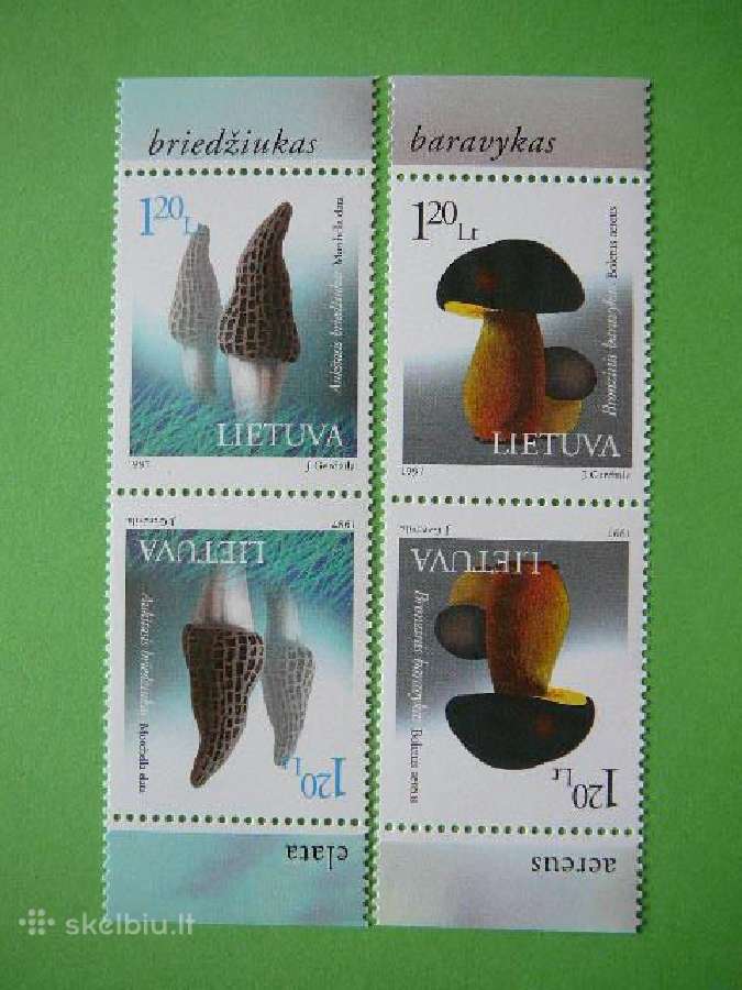 Lietuva 1997 Grybai svarus tet-bes lit649zd