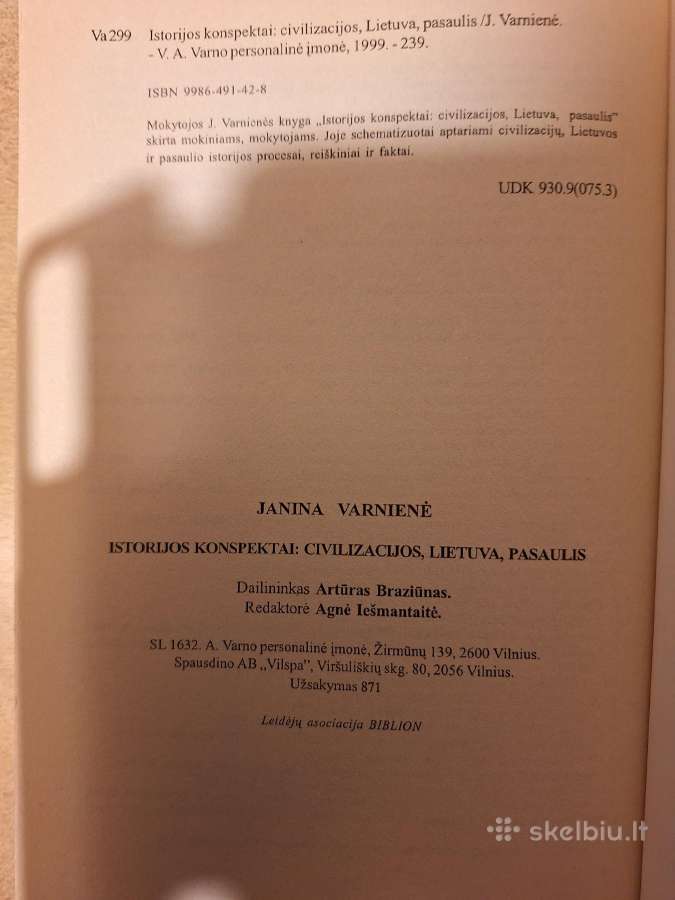 Istorijos konspektai. J. Varnienė 1999m. - nuotraukos Nr. 3