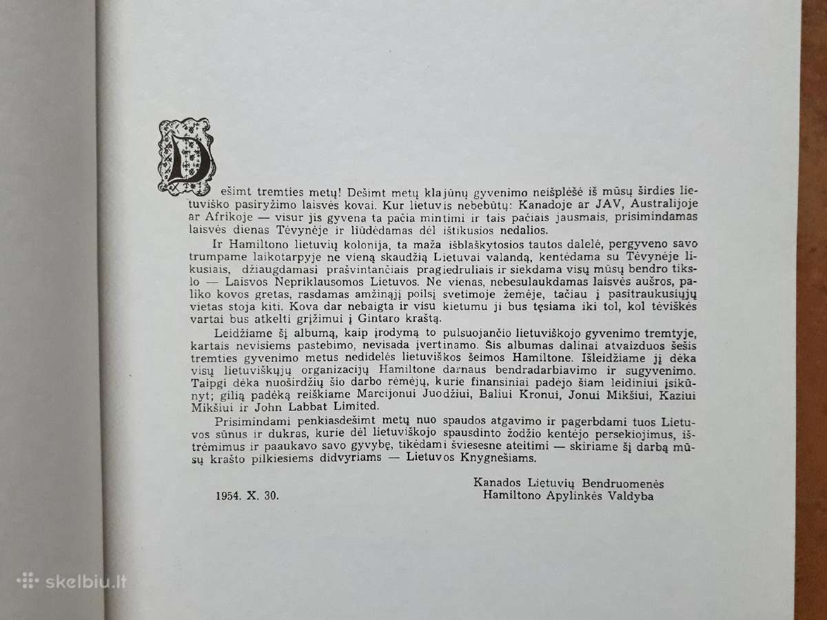 "Lietuviai Hamiltone 1948-1954" 1954 leidimo metai - nuotraukos Nr. 5