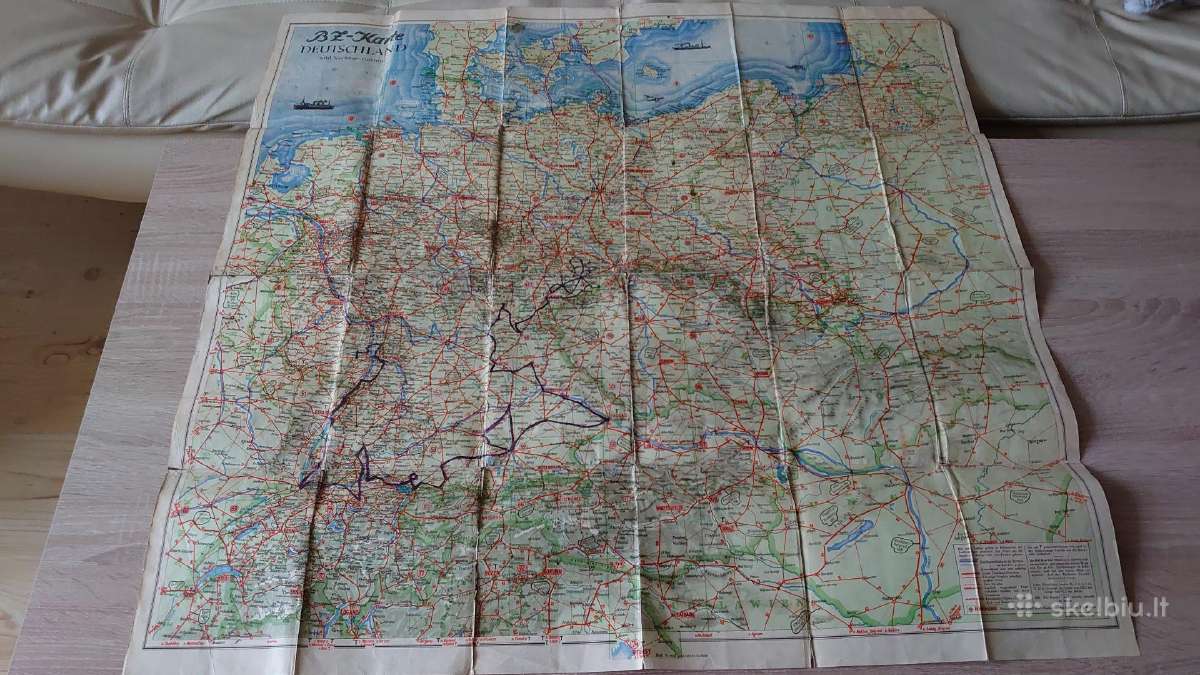Vokietijos kelių žemėlapis 1940 m.