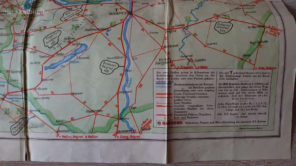 Vokietijos kelių žemėlapis 1940 m. - nuotraukos Nr. 3