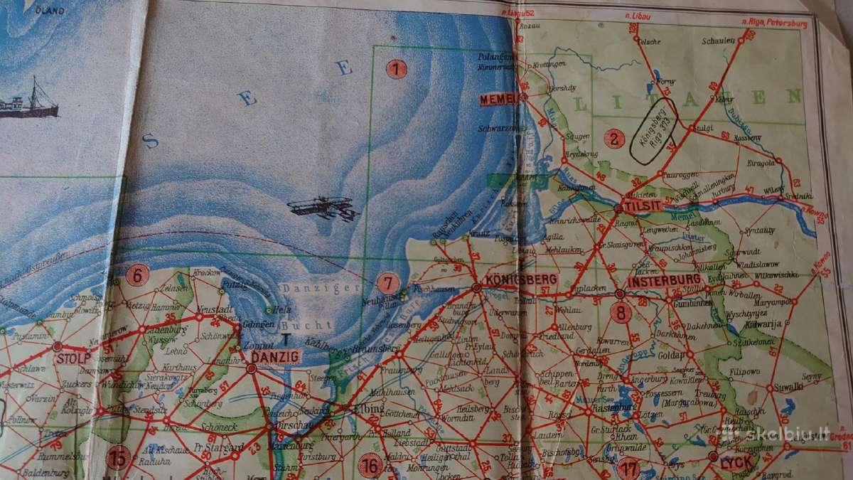 Vokietijos kelių žemėlapis 1940 m. - nuotraukos Nr. 5