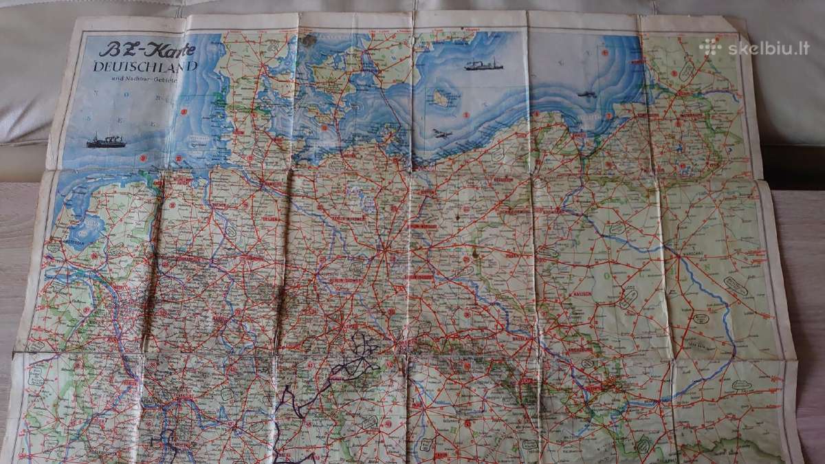 Vokietijos kelių žemėlapis 1940 m. - nuotraukos Nr. 6