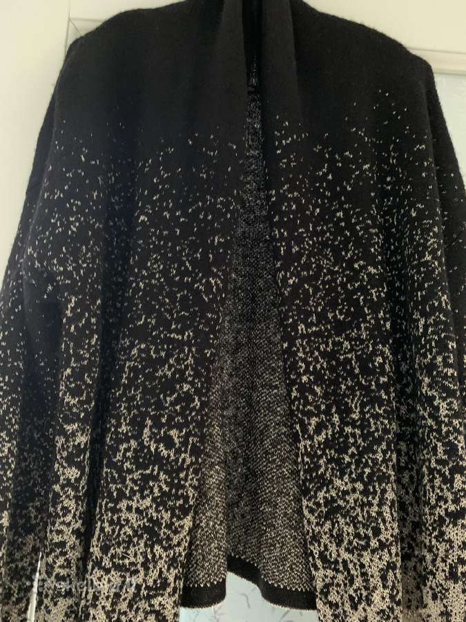 Benetton juodas su auksu kardiganas, mohera S-XL - nuotraukos Nr. 2