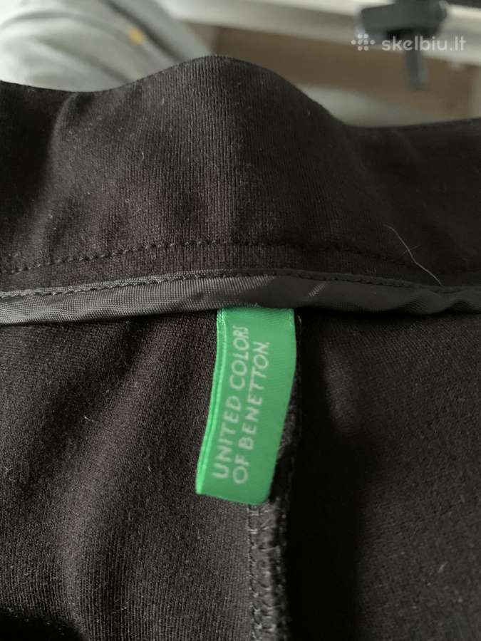 Juodos Benetton kelnės 42d L/XL, trumpintas modeli - nuotraukos Nr. 6