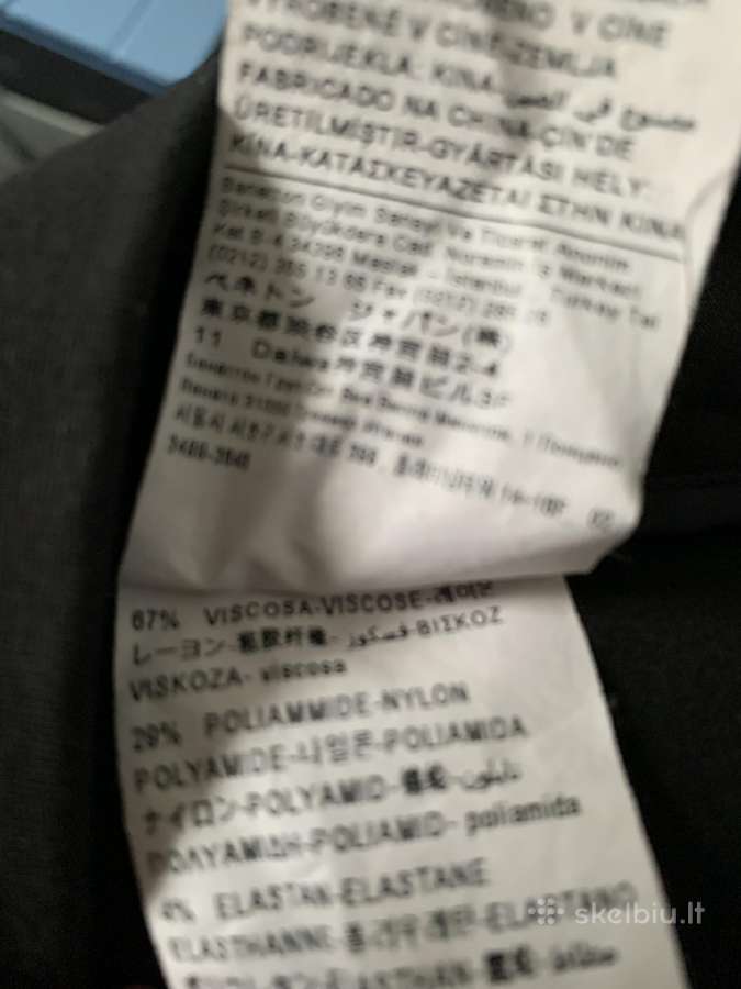 Juodos Benetton kelnės 42d L/XL, trumpintas modeli - nuotraukos Nr. 8