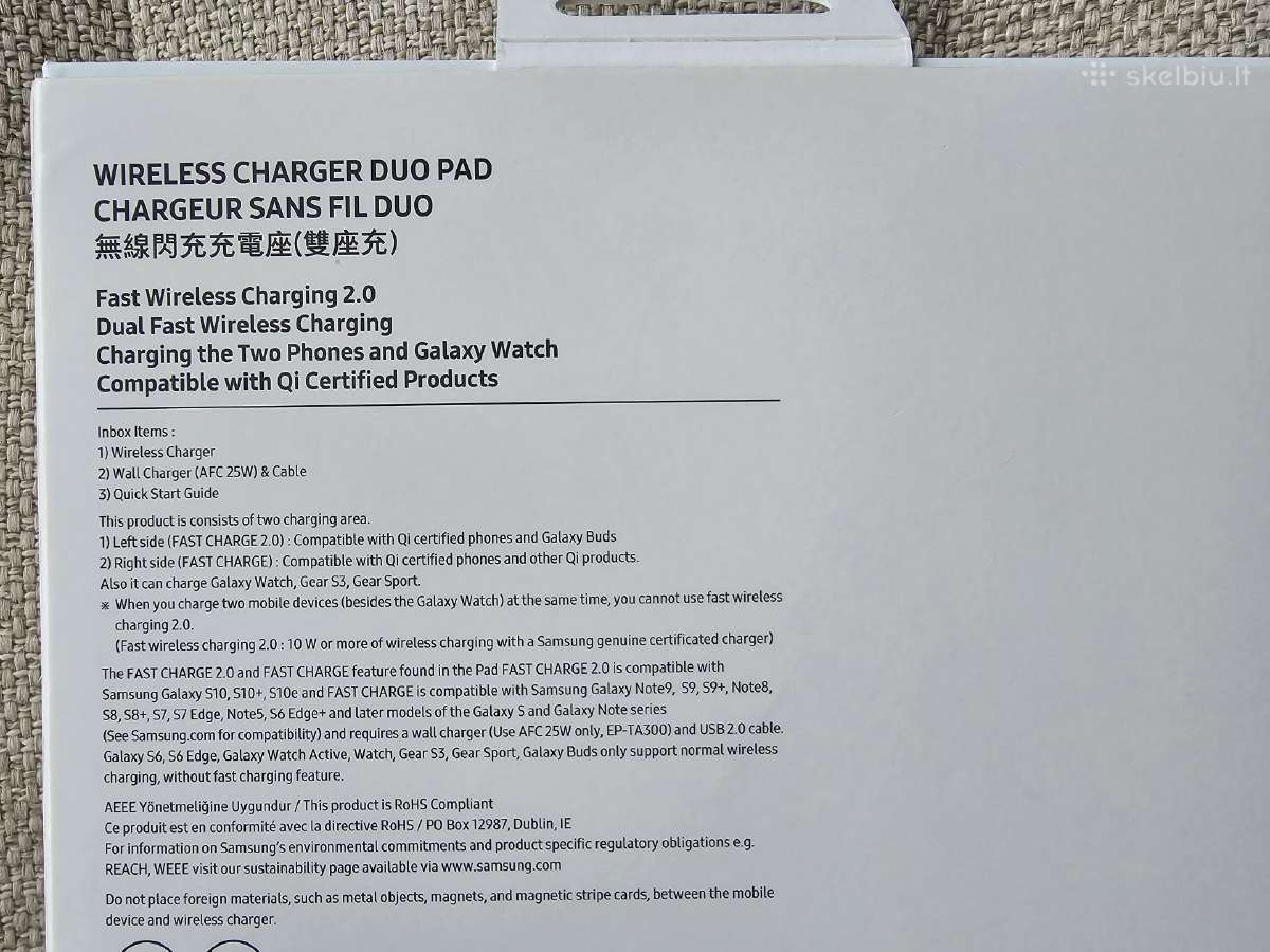 Samsung wireless charger duo pad - nuotraukos Nr. 2