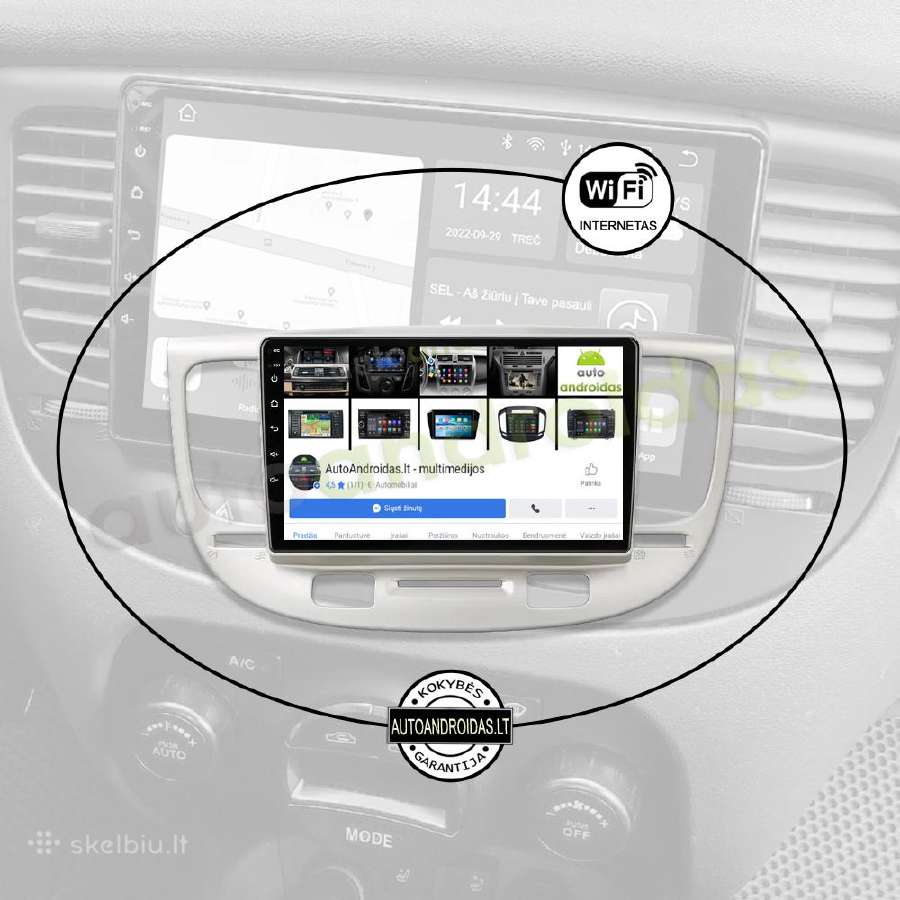 Kia Rio 2 2005-11 Android multimedia GPS/WiFi/usb - nuotraukos Nr. 3