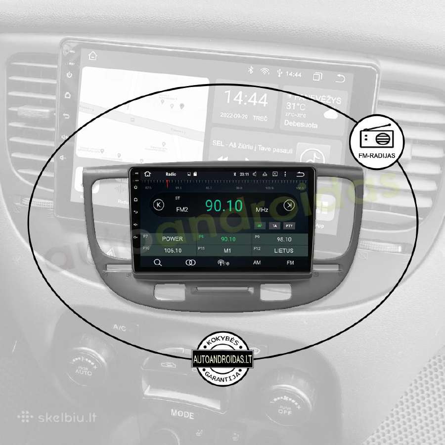 Kia Rio 2 2005-11 Android multimedia GPS/WiFi/usb - nuotraukos Nr. 4