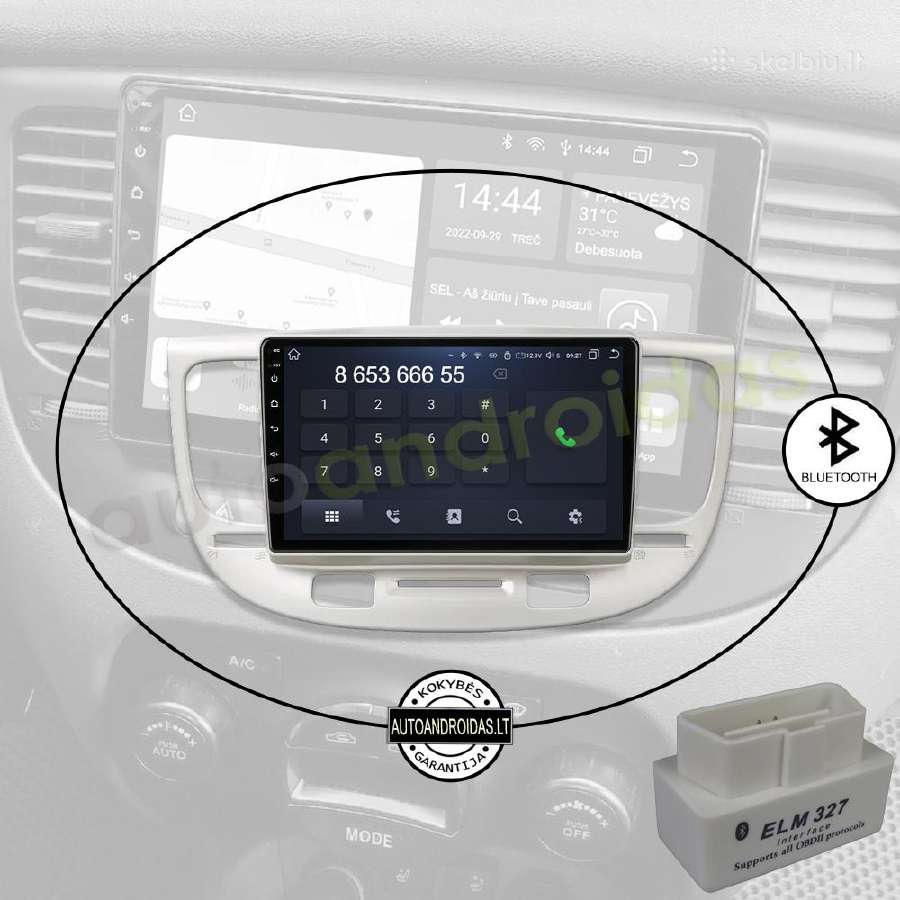 Kia Rio 2 2005-11 Android multimedia GPS/WiFi/usb - nuotraukos Nr. 5