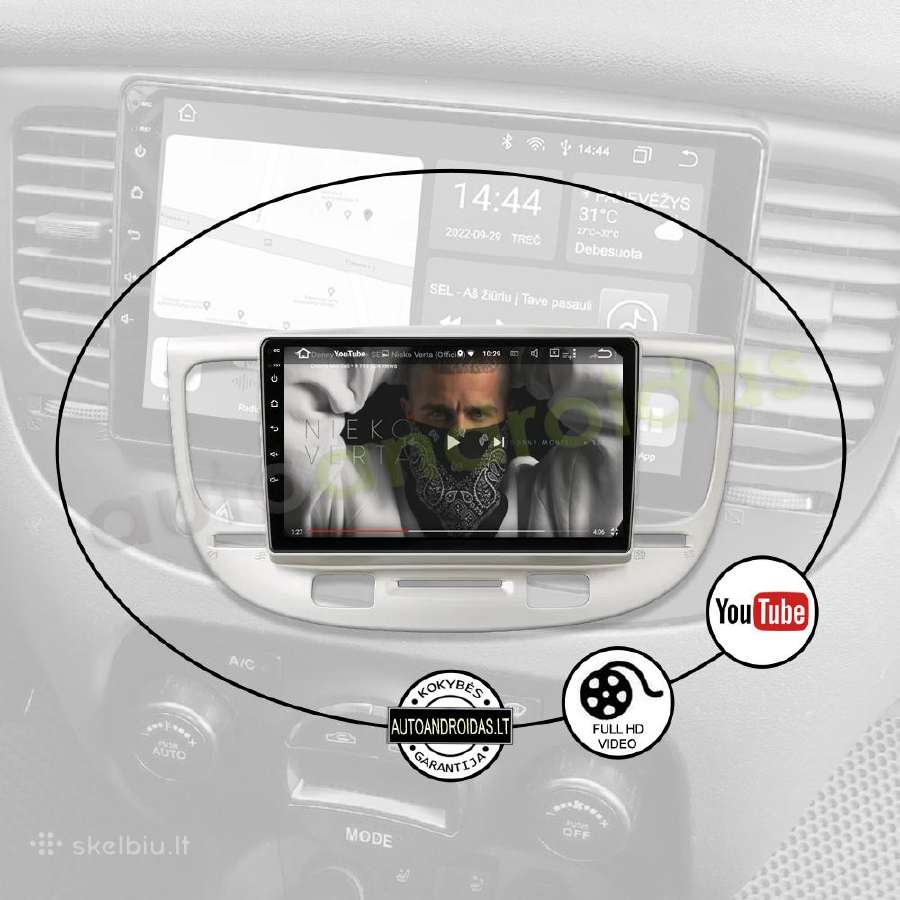 Kia Rio 2 2005-11 Android multimedia GPS/WiFi/usb - nuotraukos Nr. 9