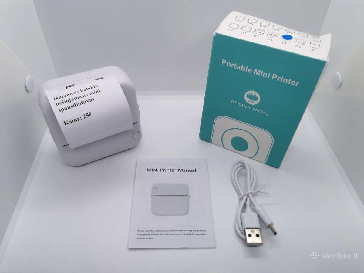 Išmanusis bluetooth nešiojamasis spausdintuvas