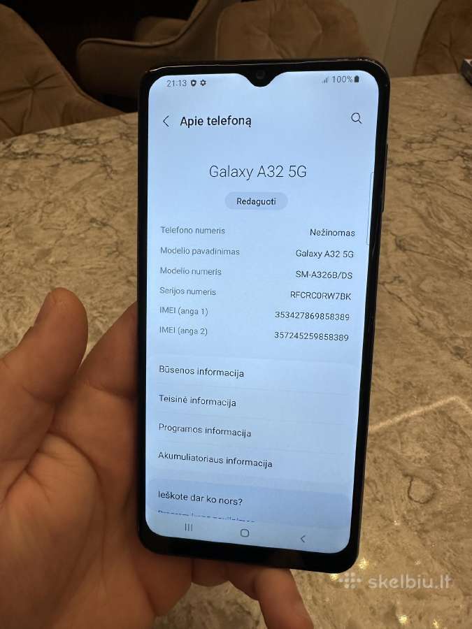 Samsung A32 5G, geros būklės - nuotraukos Nr. 3