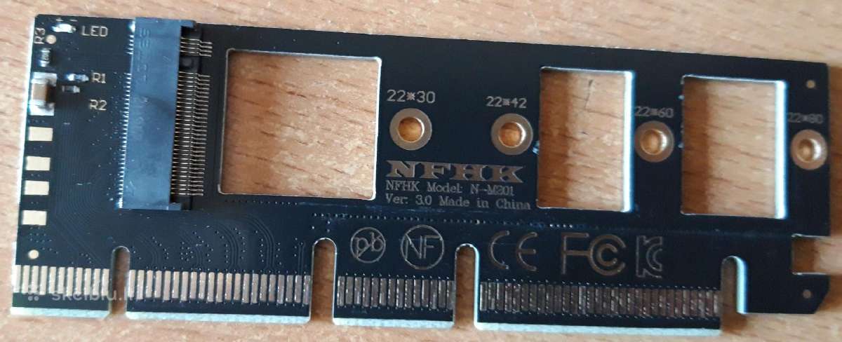 Adapteriai iš m.2 Nvme i Pcie