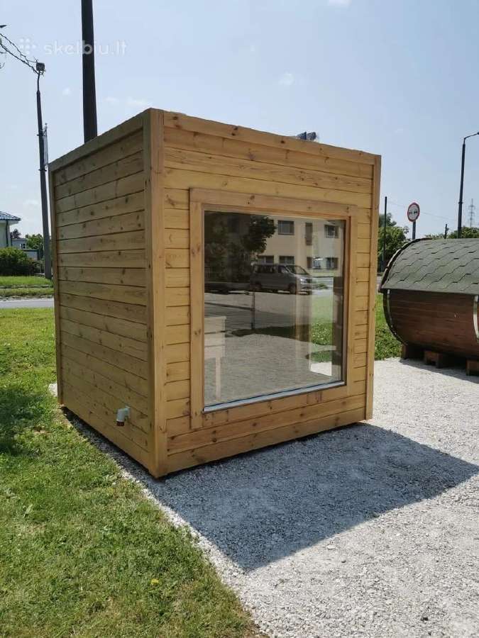 Lauko pirtis - modulinė sauna "Ausra"- 2.3 x 2.3 m
