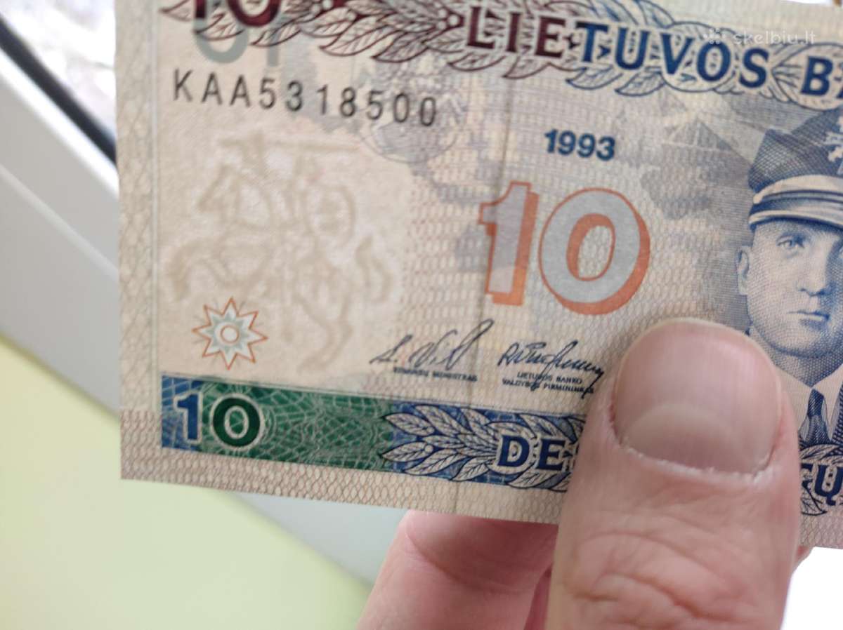 1993 metų 10 litų bankinio stovio - nuotraukos Nr. 3