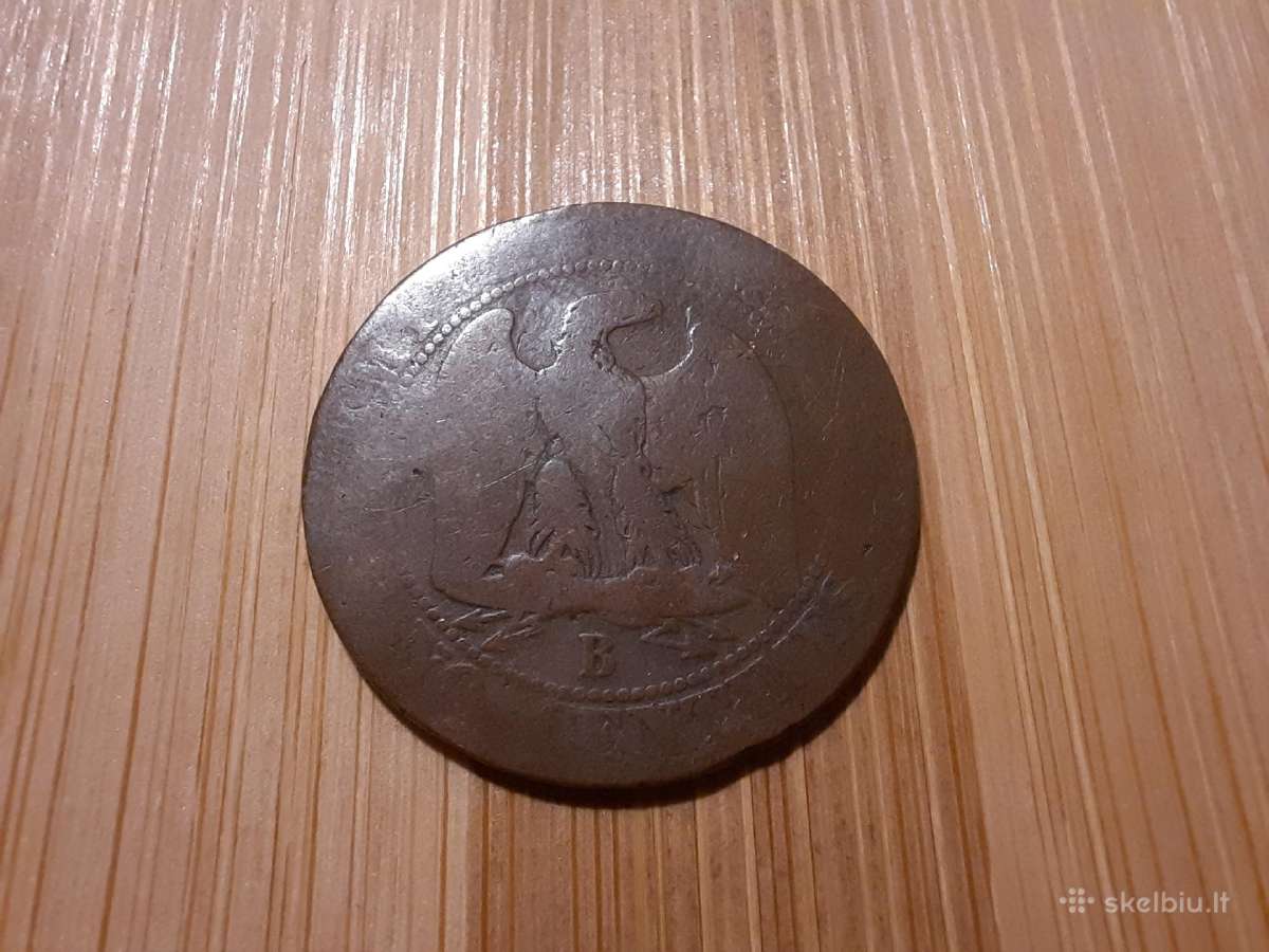 5 centimai 1854 B Napaleonas III - Prancūzija - nuotraukos Nr. 2