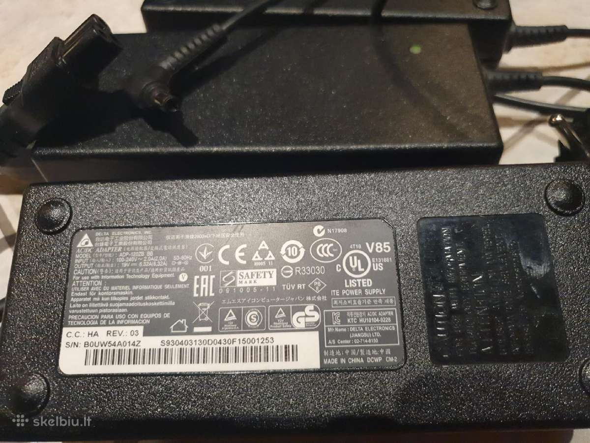 Asus, Msi, Toshiba,kt 5,5*2,5mm 19v x 6,32a = 120w