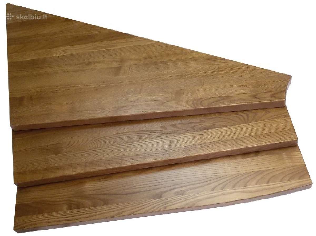 Medinės palangės, pakopos. ąžuolas, uosis, pušis - nuotraukos Nr. 4