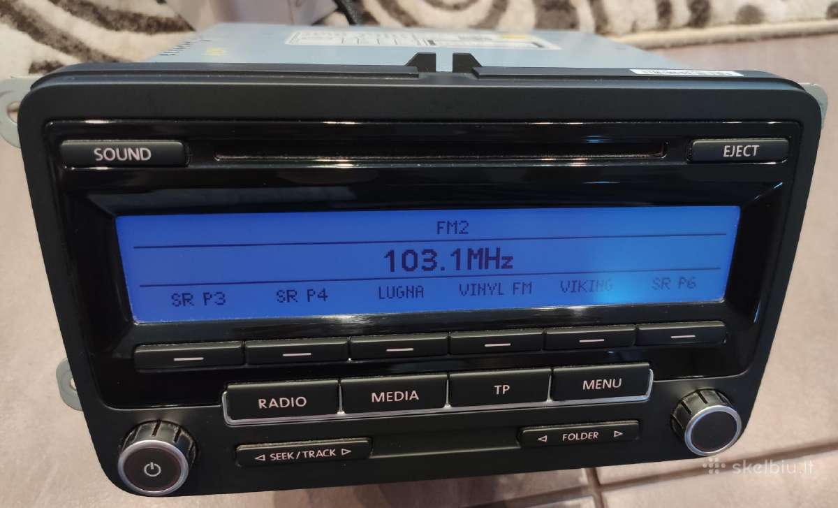 Vw Rcd310 radija mėlynu ekranu