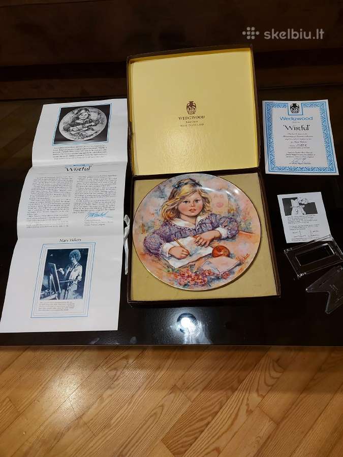 Nauna Wedgwood kolekcijinė lėkštė su sertifikatu
