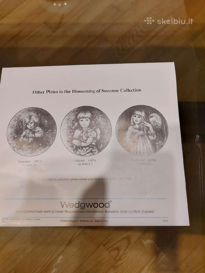 Nauna Wedgwood kolekcijinė lėkštė su sertifikatu - nuotraukos Nr. 9