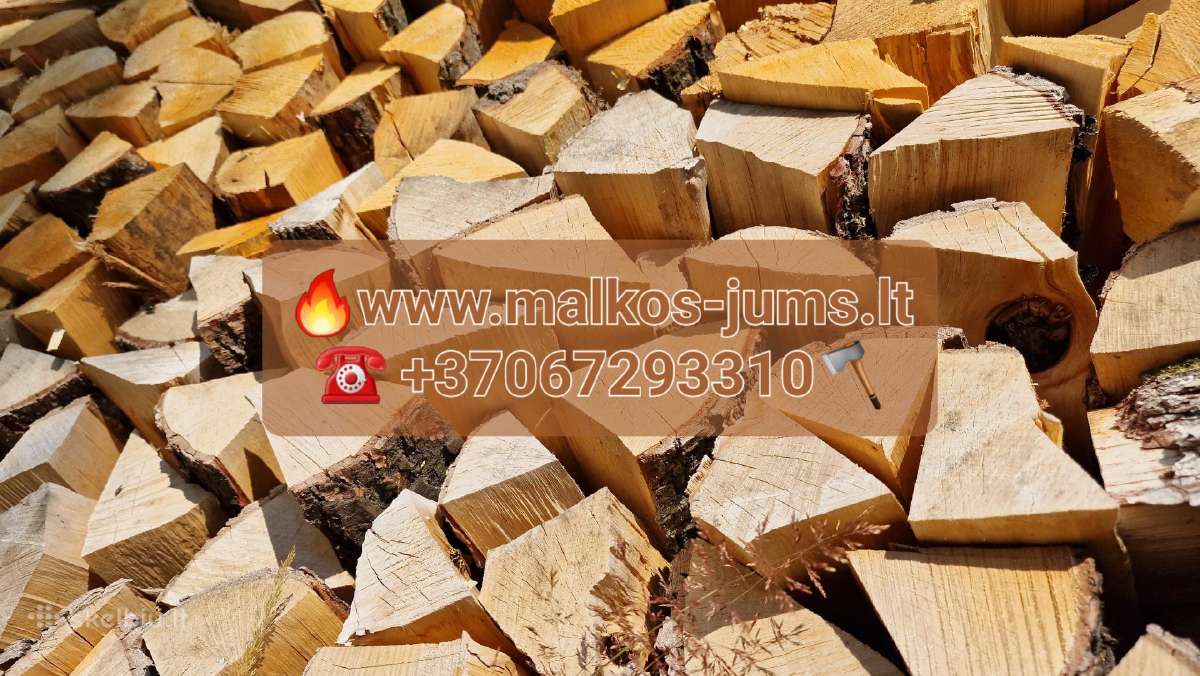 Skaldytos beržinės sausos malkos Mašina malkų - nuotraukos Nr. 3
