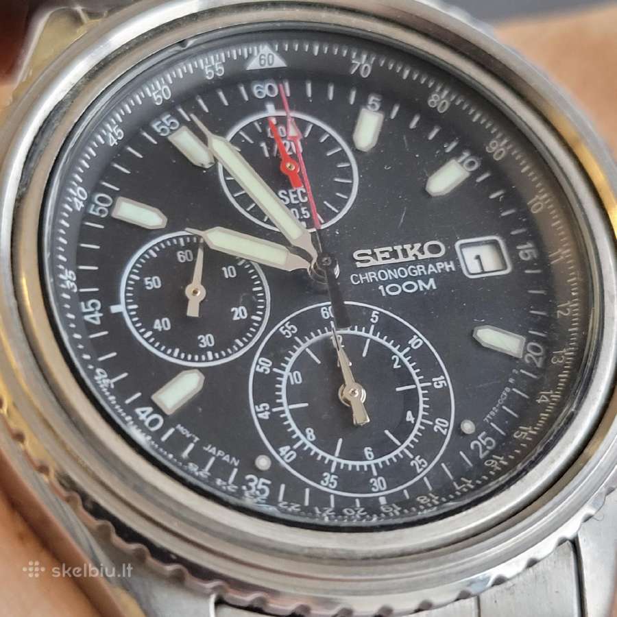 Vintažinis chronografas (laikrodis) Seiko - Skelbiu.lt