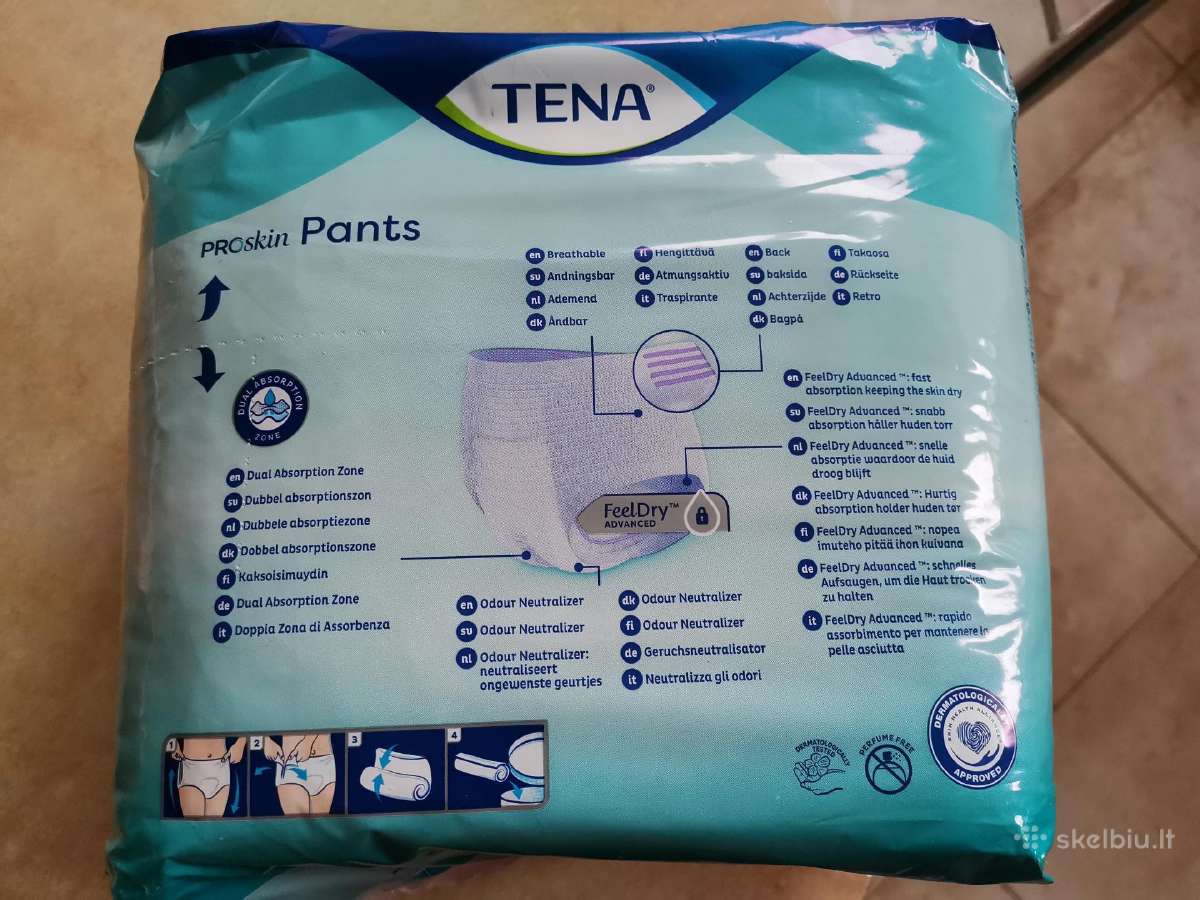 Tena Proskin Pants 8lašų sauskelnės (L dydžio) - nuotraukos Nr. 2
