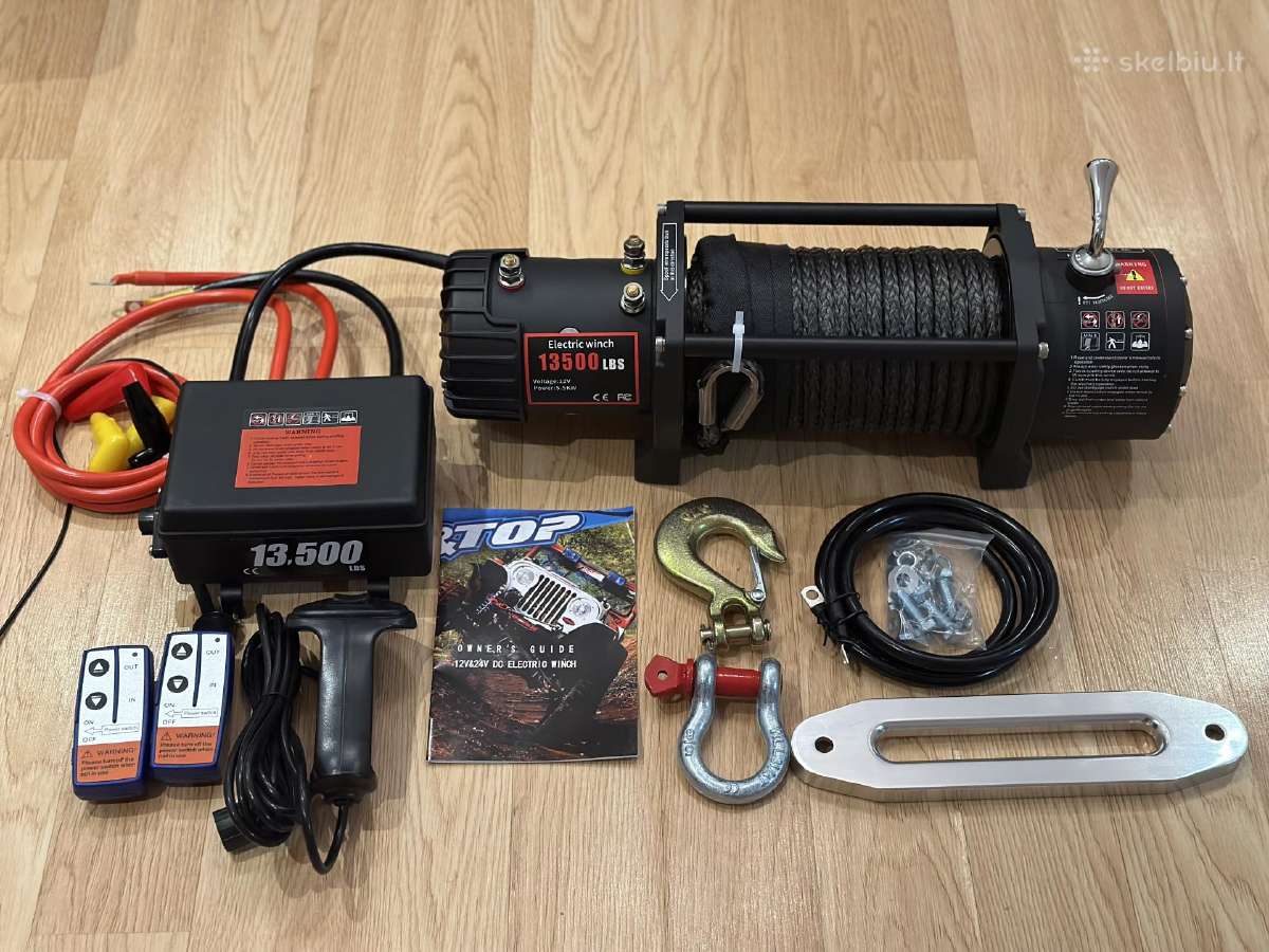 Elektrinė gervė/libiotkė 12v 13500lbs (6123,5kg)