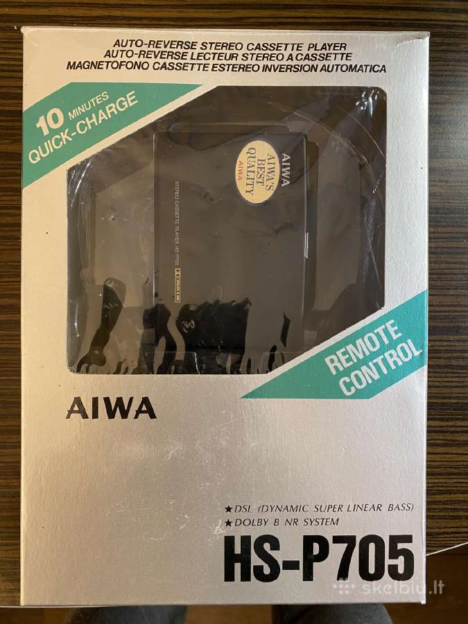 Aiwa Hs-p705 kasetinis grotuvas ausinukas