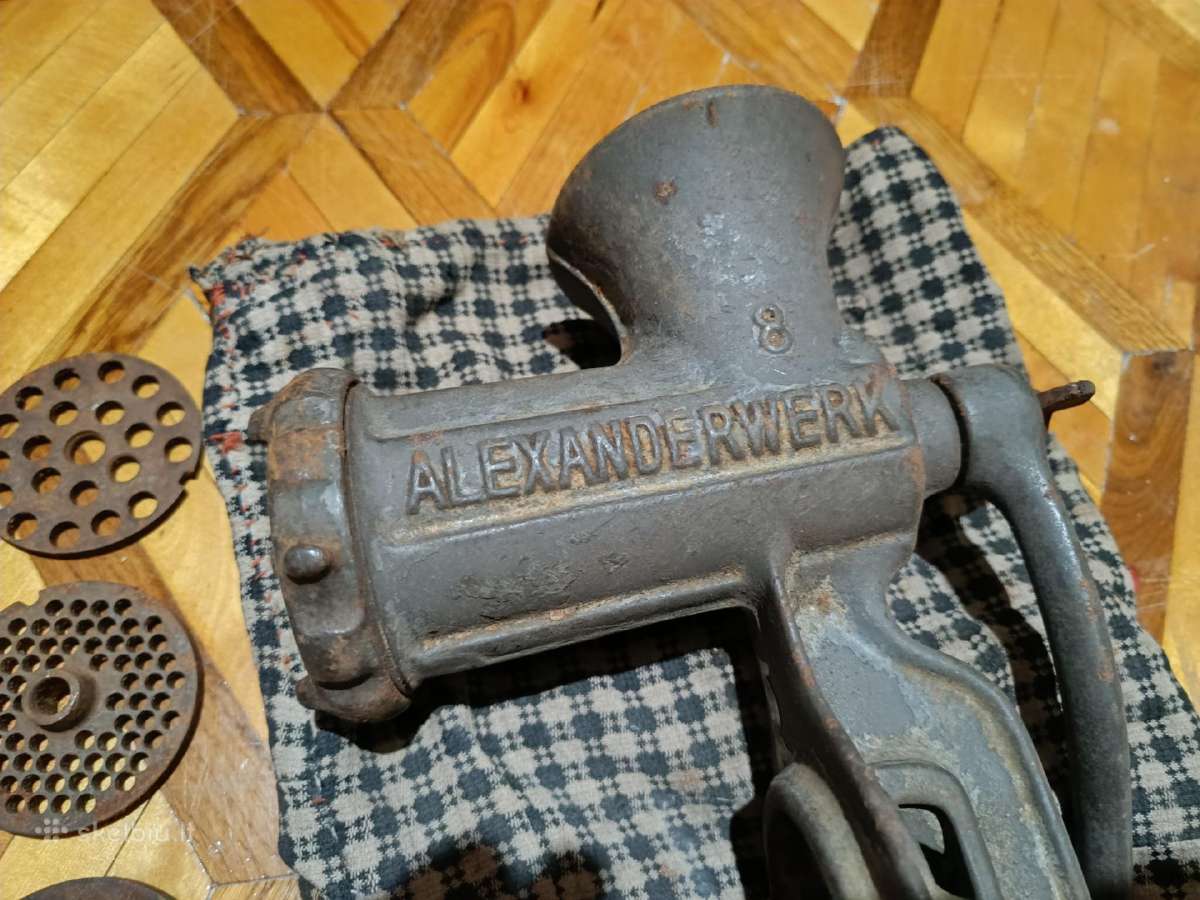 Senovinė vokiška mėsmalė Alexanderwerk No.8 - nuotraukos Nr. 3