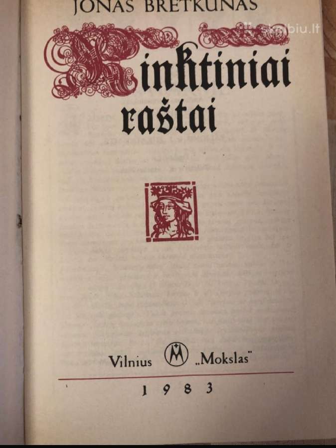 Knyga j.bretkūno rinktiniai raštai - nuotraukos Nr. 2