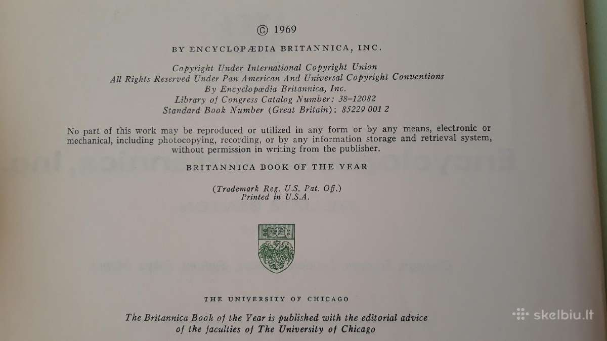Enciklopedija Britannica. Book of the year 1969. - nuotraukos Nr. 5