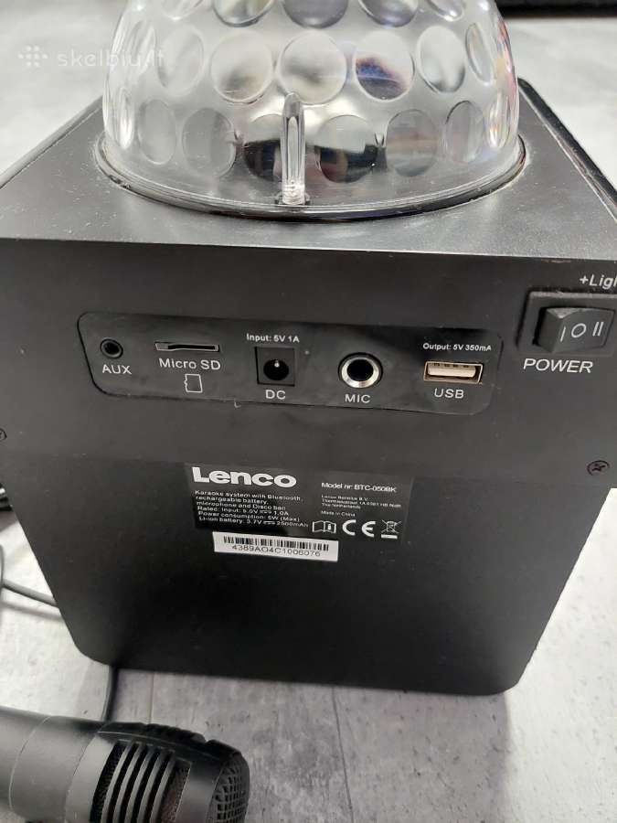 Lenco kolonėlė su mikrofonu - nuotraukos Nr. 4