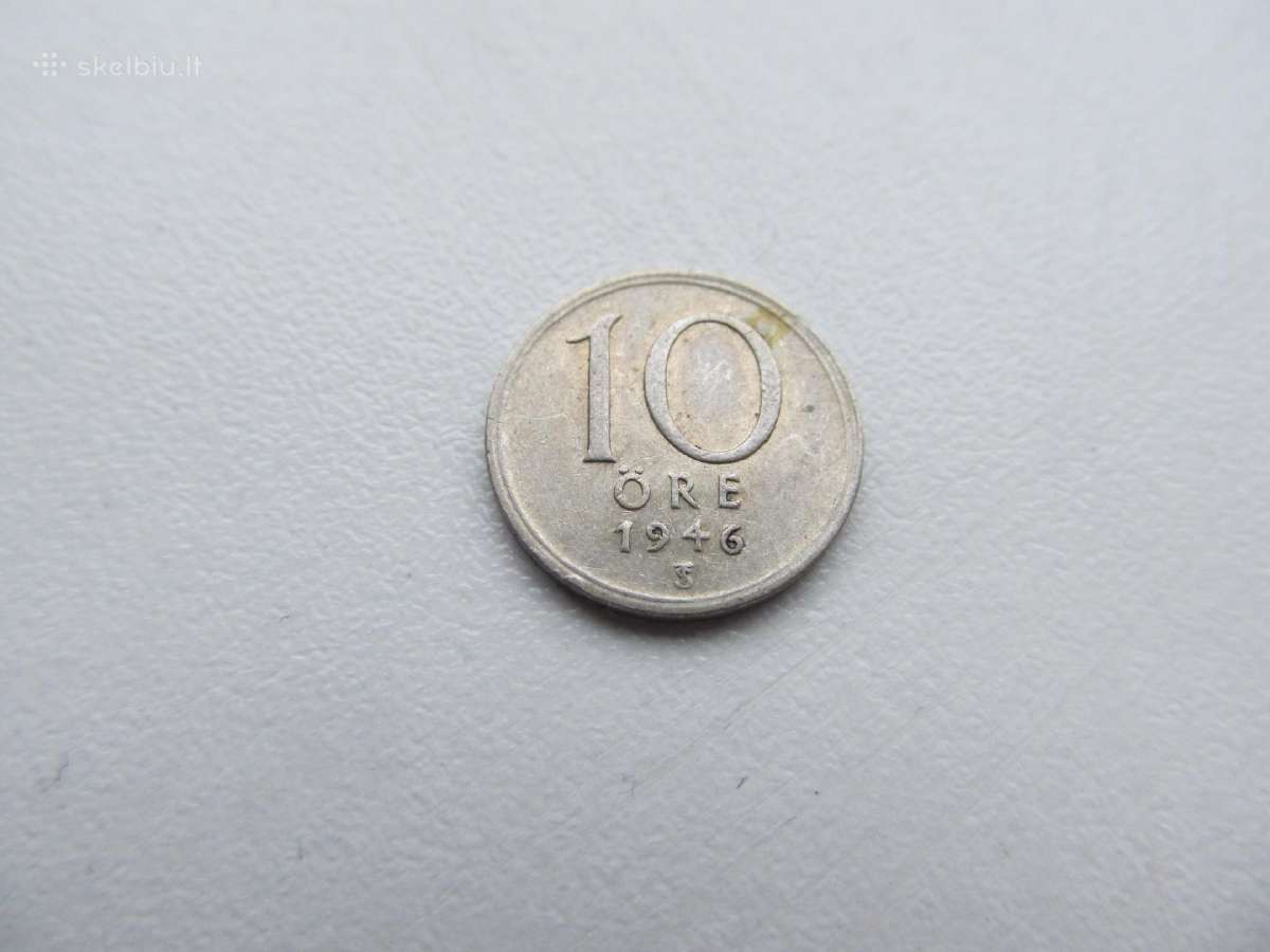 10 ore , Švedija ,1944, 1946, 1948, 1949 sidabras - nuotraukos Nr. 3