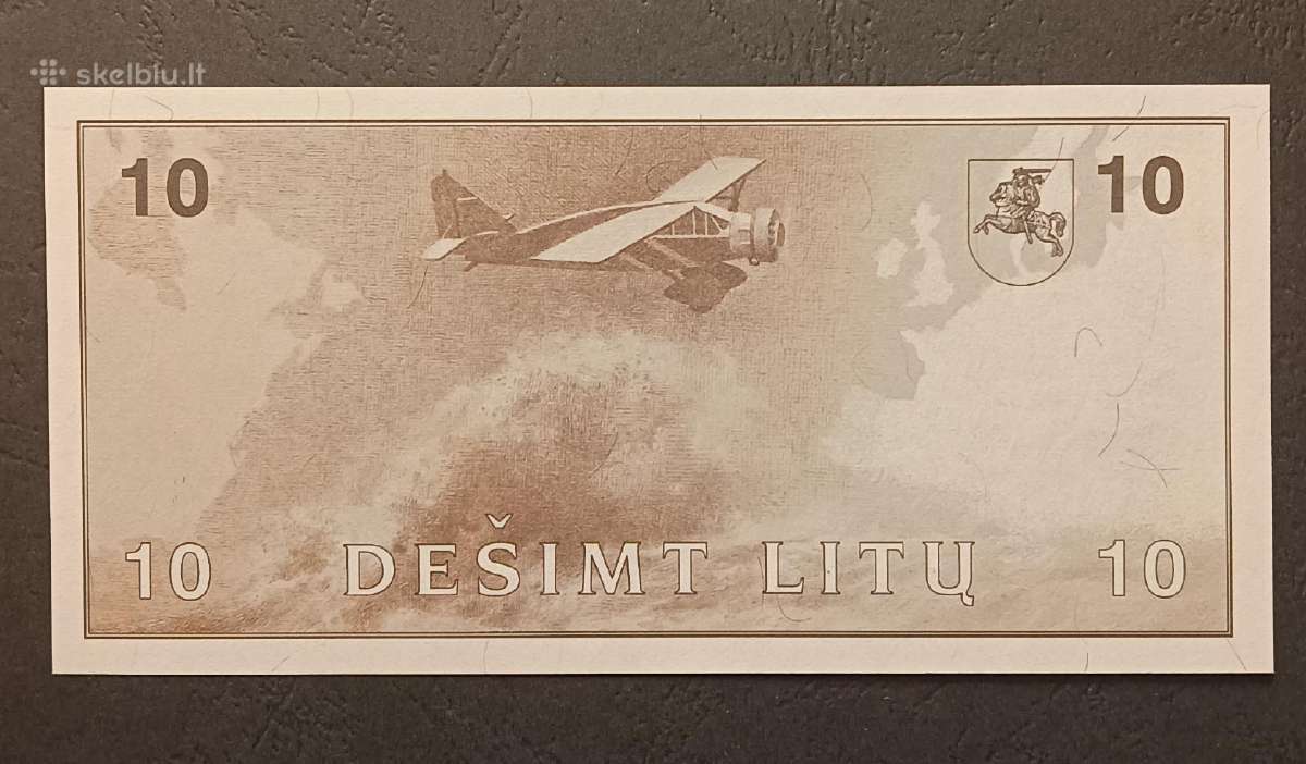 10 litu 1991 Aa Unc graded. - nuotraukos Nr. 2