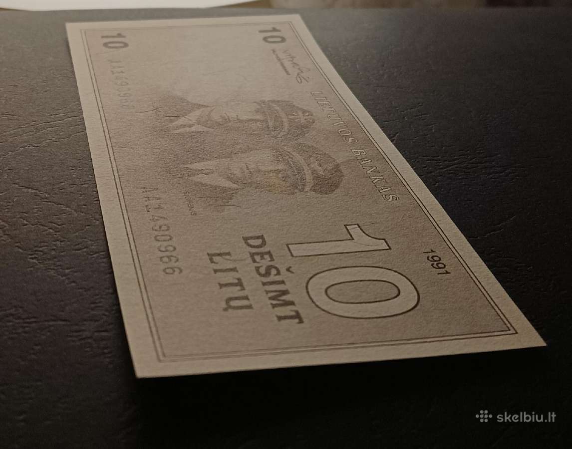 10 litu 1991 Aa Unc graded. - nuotraukos Nr. 3