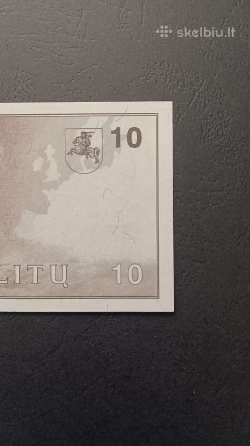 10 litu 1991 Aa Unc graded. - nuotraukos Nr. 5