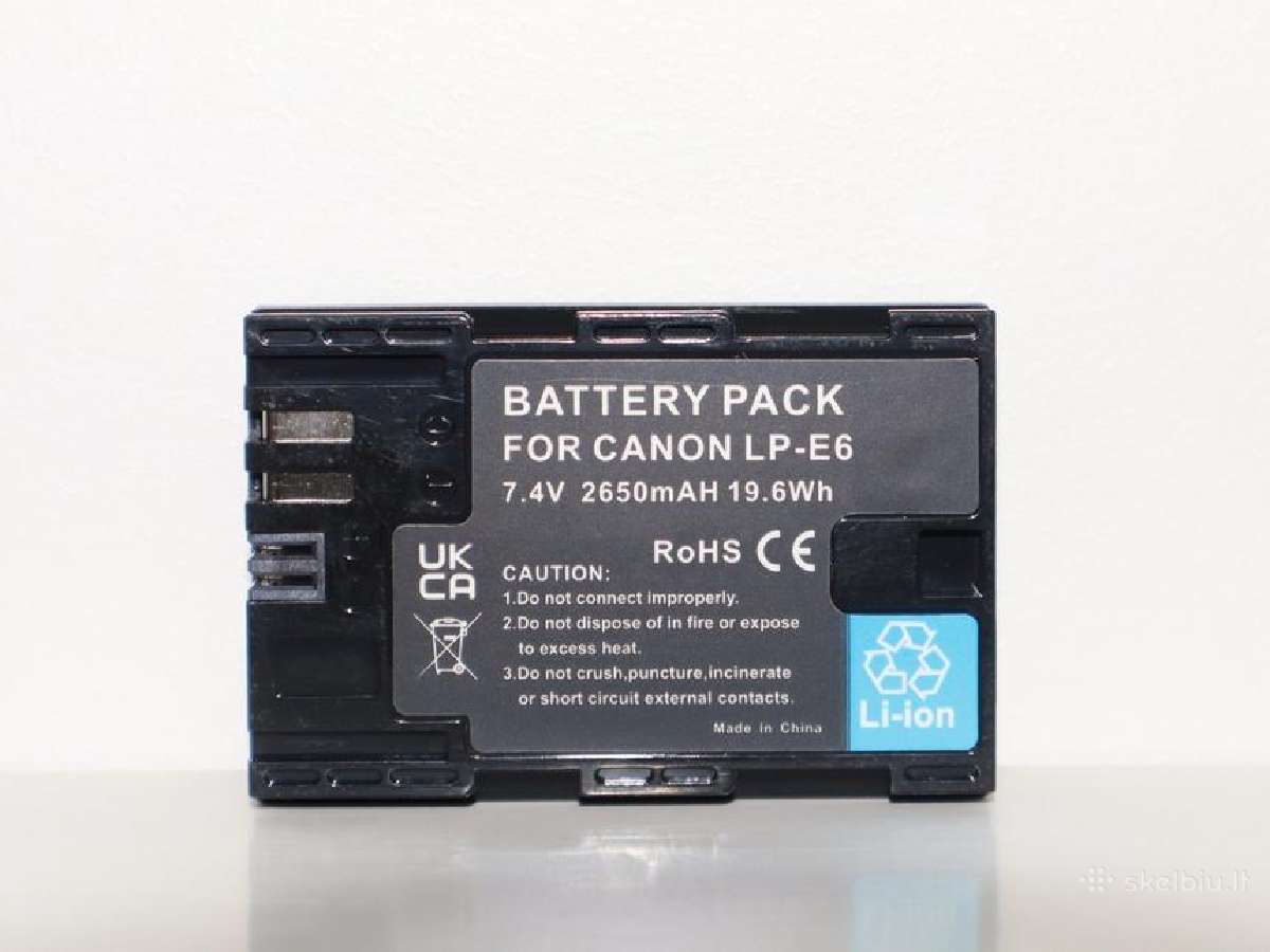 Baterijų pakrovėjas Canon Lc-e6e + baterija Lp-e6 - nuotraukos Nr. 3