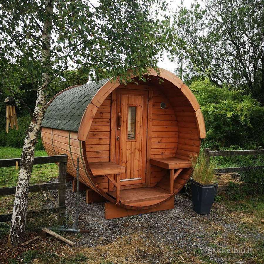 Apvali sauna lauko pirtis bačka 3,5m ilgio - nuotraukos Nr. 2