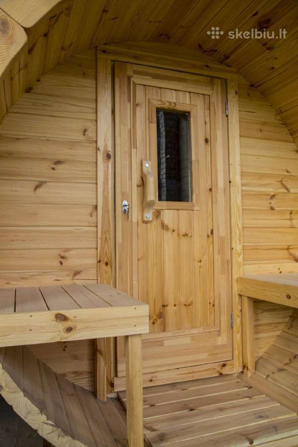Apvali sauna lauko pirtis bačka 3,5m ilgio - nuotraukos Nr. 7
