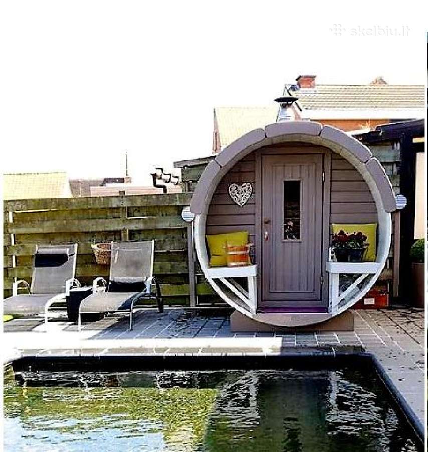 Apvali sauna lauko pirtis bačka 3,5m ilgio - nuotraukos Nr. 4