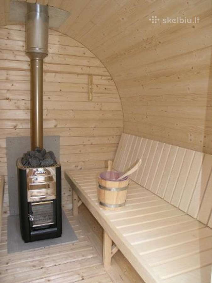 Apvali sauna lauko pirtis bačka 3,5m ilgio - nuotraukos Nr. 9